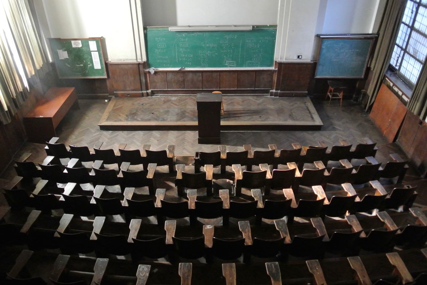 Classroom of the National University of Cordoba. Still in use.