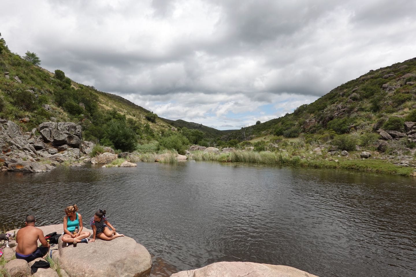 Natural pool of the Cascada de Olaen waterfall.